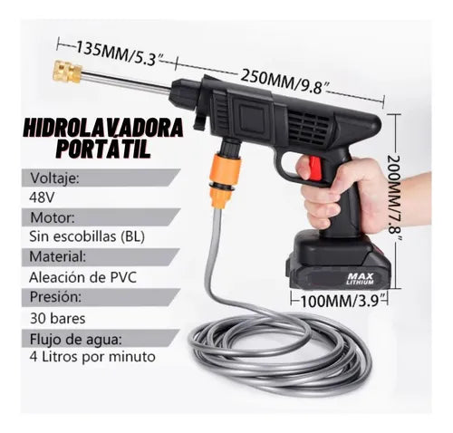 Hidro Lavadora Inalámbrica 2 Baterias48w