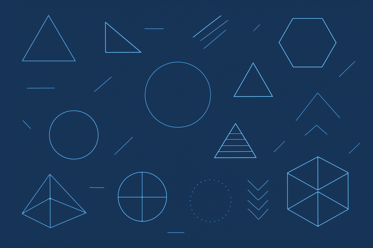 fondo azul oscuro con dibujos geometricos